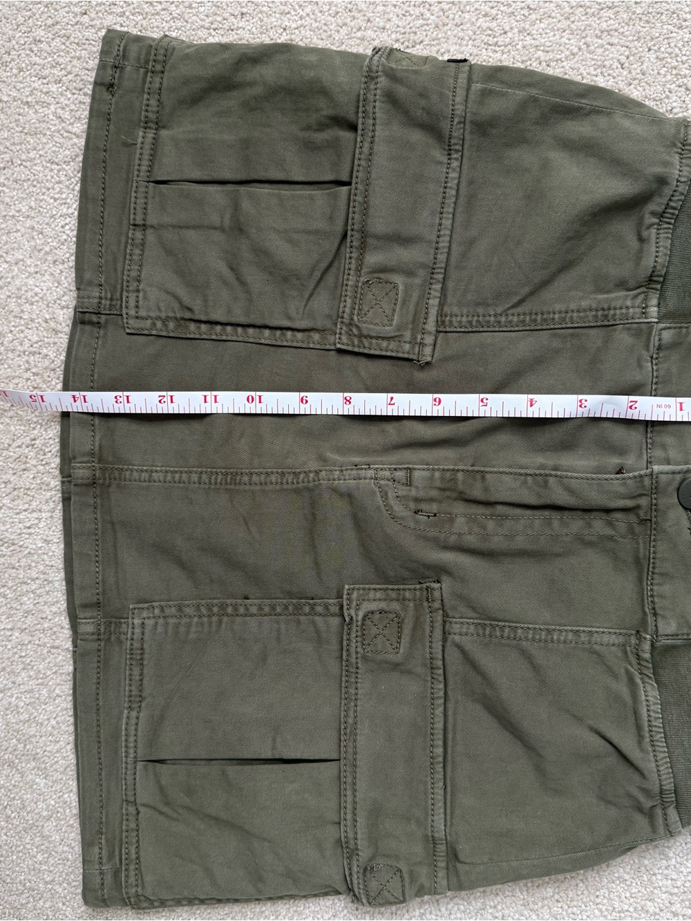 Sanctuary Olive Green Mini Skirt with Utility Pockets